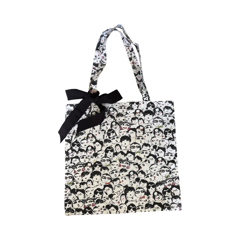 Lanvin Alger Elbaz cartoon cotton tote bag